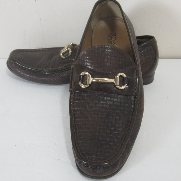 Rosso Brunello Other - ROSSO BRUNELLO Brown Textured Loafers Mens 45
